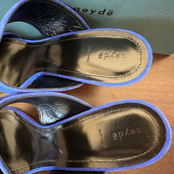 Aeyde Serena double band heeled suede sandal size EU 42 or US 12, new in box - Picture 7 of 12